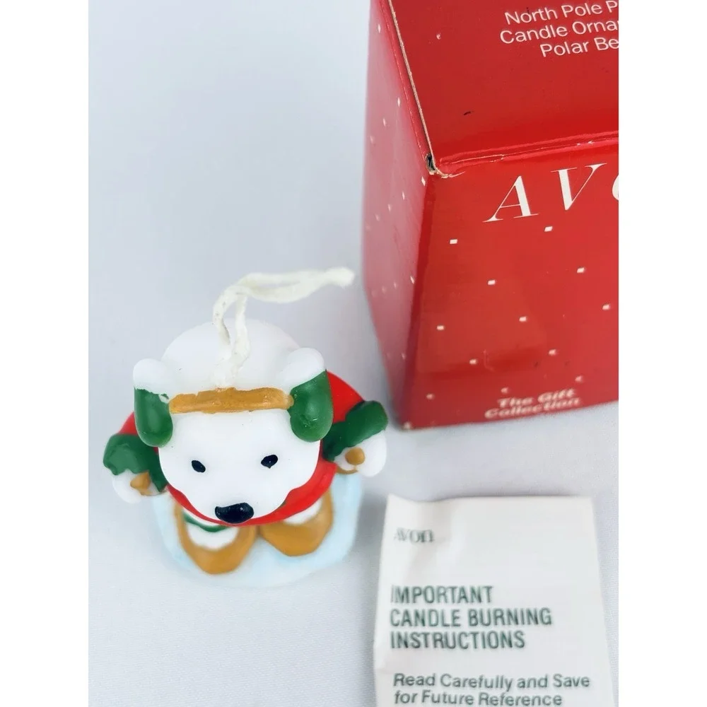 Avon‎ Gift Collection North Pole Pals Candle Ornament- Polar Bear Vintage 1988